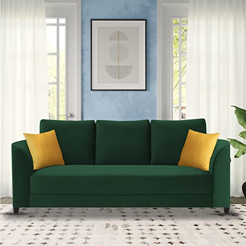 Image of Francis 3 Seater Sofa Set for Living Room (Green Fabric)