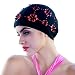 Medifier Gorro de baño con diseño de flores huecas para pelo corto...