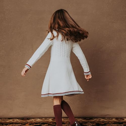 Image of Hope & Henry Girls' Milano Tipped Sweater Dress