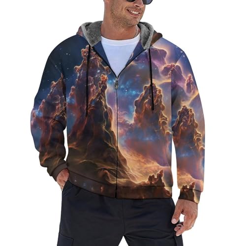 Manteaux épais et chauds sweat à capuche zippé polaire homme pour l'extérieur