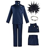 IKaewe Fushiguro Megumi Cosplay Costume Outfit Suit with Wig
