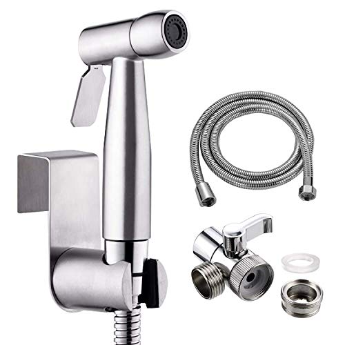 Hand held bidet toilet sprayer kit - bathroom portable shower spr…