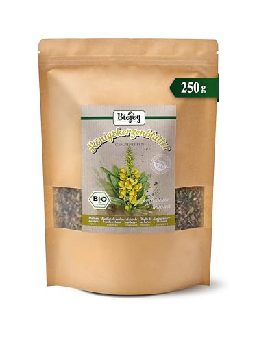 Biojoy Foglie di verbasco BIO (250 g), essiccate e tritate, Tè ai Foglie di verbasco, per preparare il infusione (Verbascum tapsus)