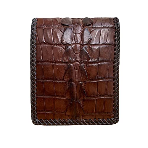 Vietnam Genuine crocodile tail leather skin brown bifold wallet for men, alligator leather skin Men's wallet