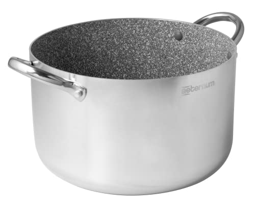 Pentola Per Pasta Petravera Aeternum | 3 In 1 Cuoce Scola Condisce | Diametro 26 Cm In Alluminio Antipatico