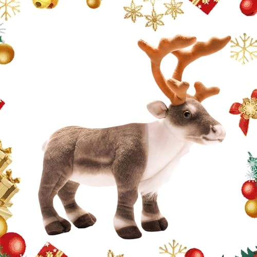 Peluche de Noël cerf moelleuse pour soulager vos dos fatigués