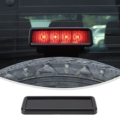 Linskip Rear Brake Light Cover Compatible with 2007-2017 Jeep Wrangler JK JKU, Rear High Centre Third Brake Guard Decoration for Jeep JK Accessories(Dark Smoke)