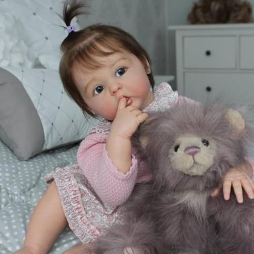 Muñeca reborn de silicona realista 24 pulgadas miniatura 1