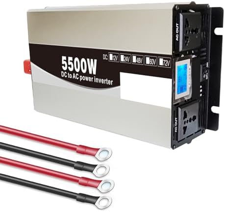 GQQSXZNTD 72V to 120V 5500W Pure SINE Wave Inverter Charger DC Input ...
