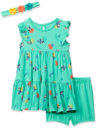 Image of miniklub Girls Green Printed A-Line Dress