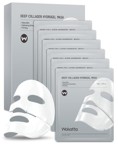 6 Pack Bio-Collagen Face Mask, Hydrating Overnight Gel Face Masks