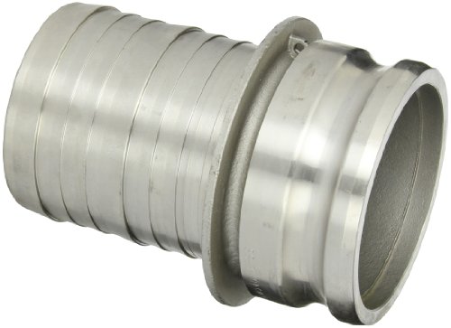 Dixon 400-E-SS Stainless Steel 316 Boss-Lock Type E Cam and Groove Hose Fitting, 4" Plug x 4" Hose ID Barbed