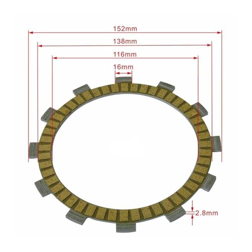 Disques d'embrayage moto fibreux pour RM250 RMX250, kit de friction anti-patinage haute endurance - 2