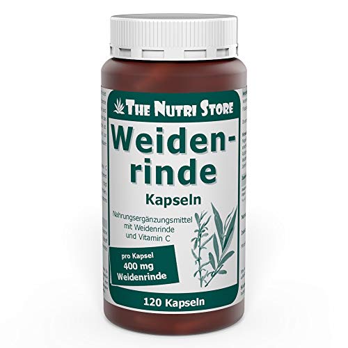 Weidenrinde 400 mg Kapseln 120 Stk. - Nahrungsergänzungsmittel mit Weidenrinde und Vitamin C