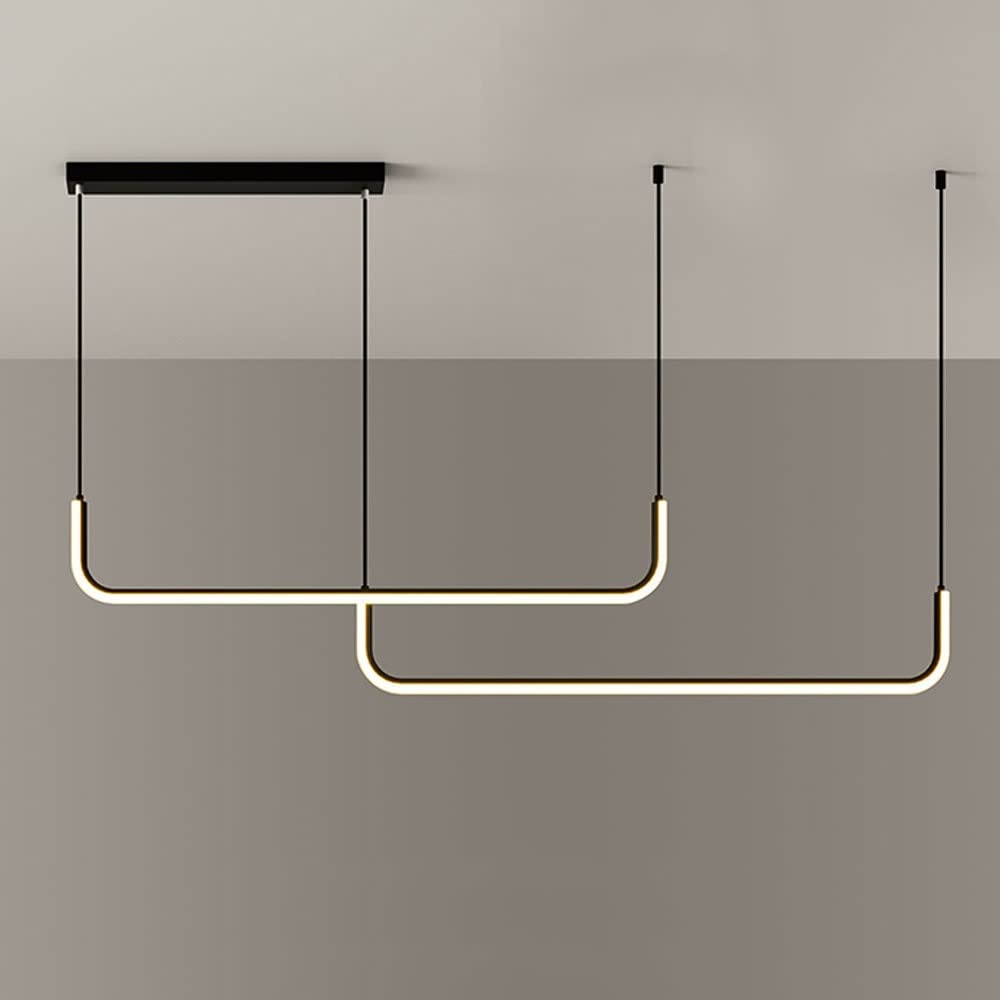 Lustre mince en métal pour salle à manger et table de cuisine 120cm