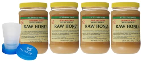 Y.S. Eco Bee Farms Raw Honey Organic Unfiltered Organic Honey Raw Unfiltered Honey Pure Honey Raw Organic Honey Jar 2pk - 22 oz - ILIOS Packaging