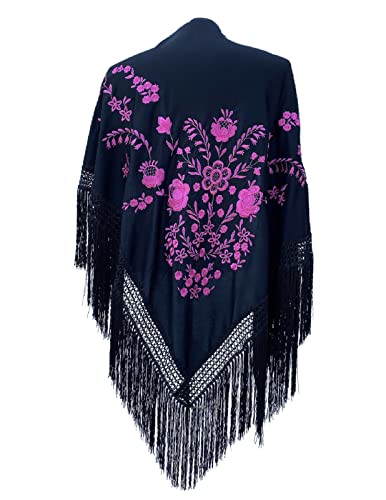 Foulard Ceinture Danse Châle Flamenco La Senorita - Foulard Danse Espagnole Avec Broderie Et Franges - Blanc Accessoire Costume Flamenco