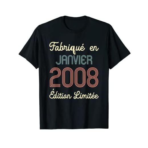 Regalo de cumpleaños Hecho en enero 2008 Edición Limitada Camiseta