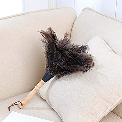 Sandis Anti-Static Ostrich Feather Fur Brush Duster Dust Cleaning Tool with Wooden Handle Household - Image 5