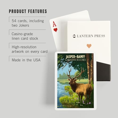 Lantern Press Jasper, Canada, 52 Cartas Poker miniatura 3