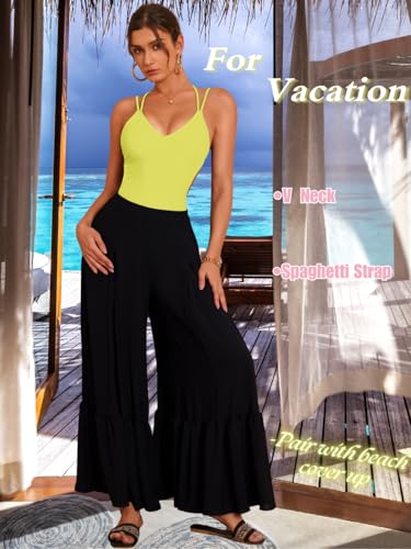 Image of ShawGobow Sexy Swimsuit for Women,Backless Scrunch Butt High Cut Monokini,One Piece Cheeky Bathing Suit Beach Pool Party