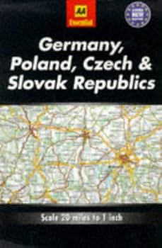 Map Essential Road Map Germany, Poland, Czech and Slovak Republics (AA Essential European Road Maps) Book