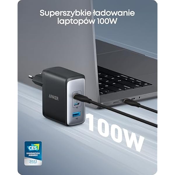 Anker 736 Nano II USB C 100 Вт 3-портовое зарядное устройство USB C для MacBook Pro Air iPad Pro Galaxy S22 S20 iPhone 15 Pro черный