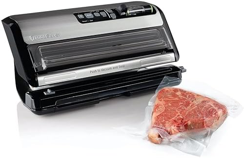 FoodSaver FM5200 2-in-1 Automatic Vacuum Sealer System with Express Bag Maker | Safety Certified | Silver