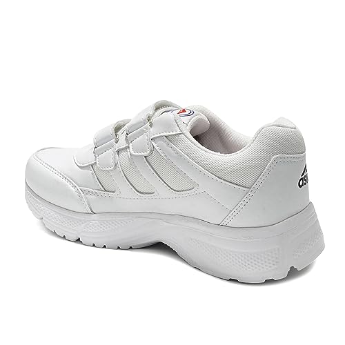 Image of ASIAN Men's & Boy's Expo White Casual & Sneaker,School Shoes | Extra Max Cushion Lightweight Sports Shoes for Men's & Boy's (WELCRO