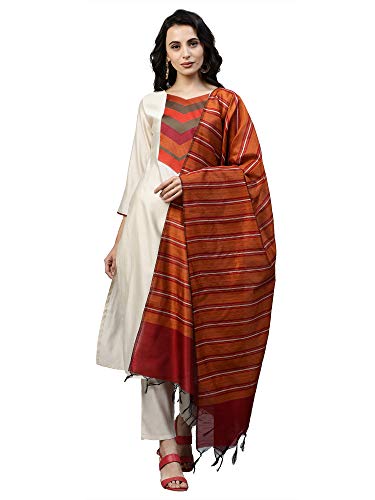 Image of INDO ERA Women's Viscose Straight Kurta with Pant & Dupatta Set (Cream IE00KD9CR1846)