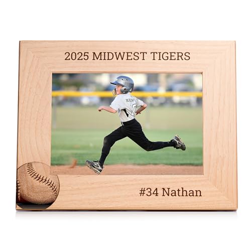 Lifetime Creations Custom Hardwood Baseball Photo Frame 5x7
