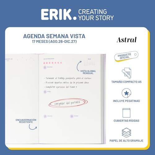 Miniatura 2 de Grupo Erik Agenda escolar 2026 2027 Semana Vista Astral