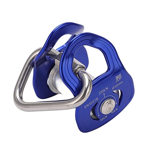 TIKATARER Polea Zipline Aleación de Aluminio Slackline Polea Deslizante 20KN 6.5x6x8cm Diseño Liviano para de Obstáculos, Niños Adultos Parque en el Patio Trasero