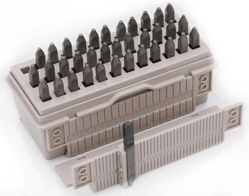 1.5mm Letter & Number Stamp Set with Alignment Tool (36 PCS)