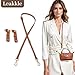 Bag Shoulder Strap, Adjustable Purse Strap Crossbody Replacement for Mini Longchamp Le Pliage,Brown Gold Buckle L