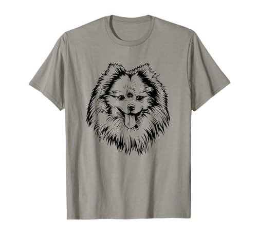 Zwergspitz Pomeranian Spitz Hund Hunde Damen Herren Kinder T-Shirt