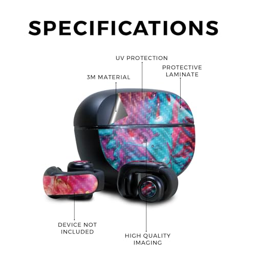 Image of Carbon Fiber Skin Compatible with Bose Ultra Open Earbuds - Paint Party - Premium 3M Vinyl Protective Wrap Decal Cover - Easy to Apply | Crafted in The USA by MightySkins