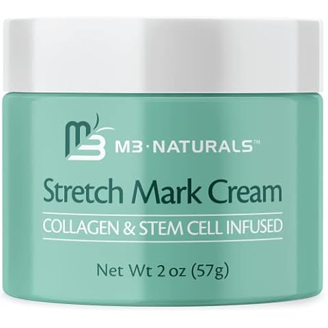 Stretch Mark Cream Infused with Collagen & Stem Cell Maternity Skincare Oil Removes Stretch Mark Prevention & Scar Remover Lotion Green Tea Extract & Raspberry Ketones by M3 Naturals Cover