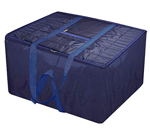 Image of Jumbo Attachi Bag in Soft Parachute Material, Blanket Cum Suitcase Bag (Blue, Pack of 2)