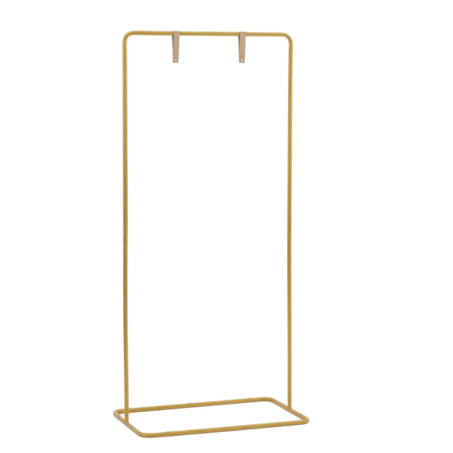 Metal Tubing Wedding Sign Holder Leather Straps Adjustable Sign Stand Rectangular Base Freestanding Display Stand Top Top Bar, Gold Welcome Stand | Home & Garden | Wedding Supplies-image-2