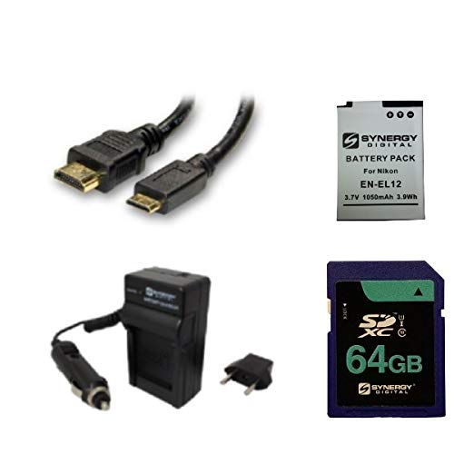 ANZT[Lbg Synergy DigitalΉ COOLPIX A1000fW^JɑΉ:SDENEL12obe[ASDM-197[dAHDMI6FMC AV&HDMIP[uASY-SD64GB[J[h