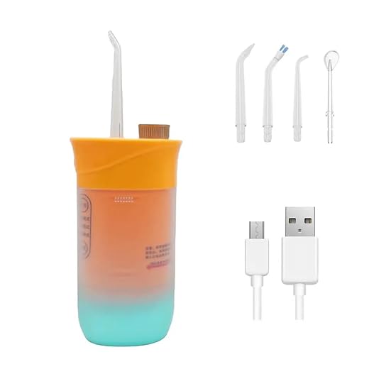 Irrigador Oral Portátil Limpeza Bocal Jato Forte Irrigador Dental Oral Recarregável 200ml Higiene limpador de Dental