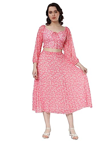 Image of NUEVOSDAMAS Floral Printed Pleated Navy /Multi Skirt