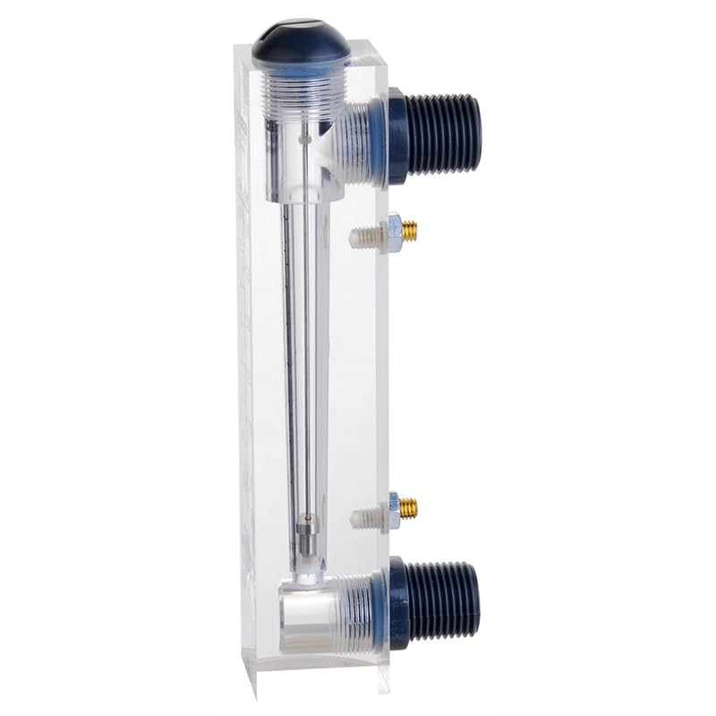 1 unidad de caudalímetro de líquido PMMA, medidor de flujo de agua, rotámetro de panel con válvula de control(16-160LPH)