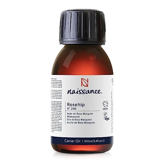 Naissance Aceite Vegetal de Rosa Mosqueta Rubiginosa n. º 246 - 100ml - Puro, natural, vegano, sin hexano y no OGM - Hidrata y nutre todo tipo de pieles, el cabello y las uñas.