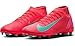Nike Mercurial Superfly 10 Club MG High-Top Soccer Cleats (FQ8314-800, Ember Glow/Aurora Green) Size 10