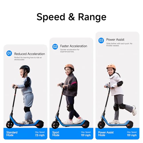 Segway Ninebot Kids eKickScooter, Kids Electric Scooter with Cruise Mode, Adjustable Handlebar Height (C2 Pro Only), for Riders Up to 132 lbs, UL-2272 2271 Certified - Image 6