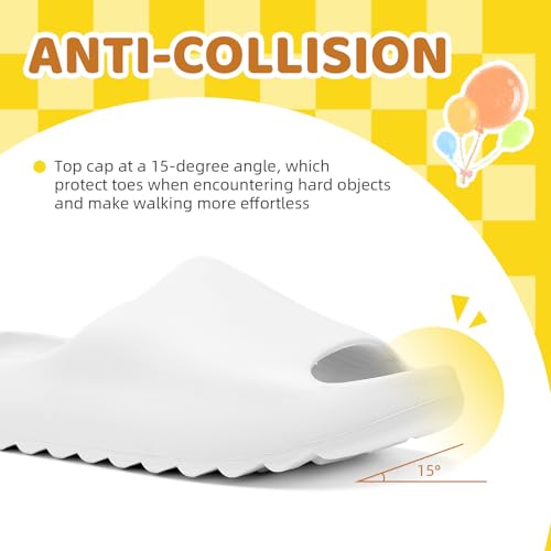 Image of Kids Cloud Slides for Boys & Girls, Super Soft & Comfy Beach Pool Slippers, Non-Slip Waterproof Shower Sandals for Toddlers & Kids