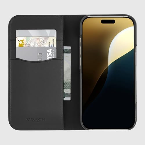 Coach Signature Canvas Wallet Folio iPhone 16 Pro Case - Designer Phone Case - Signature Charcoal - image 7