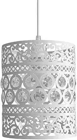 Modern Ornate Drum Shabby Chic Ceiling Pendant Light Shade